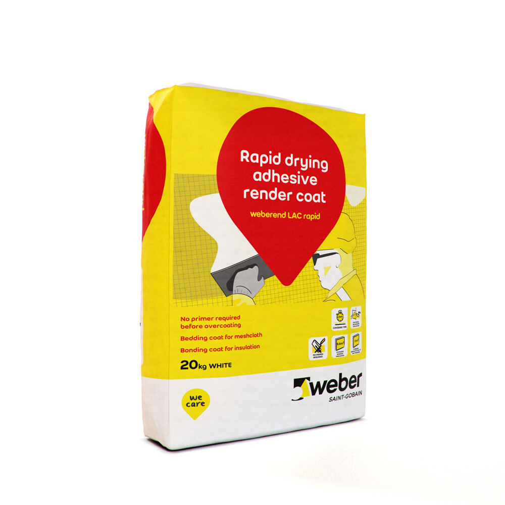 weberend LAC rapid — quick drying basecoat render mix for external walls weberend LAC rapid — quick drying basecoat render mix for external walls